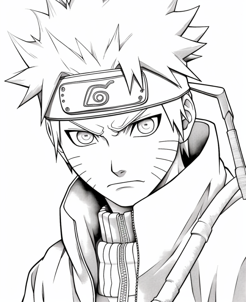 Desenho do Naruto pintado